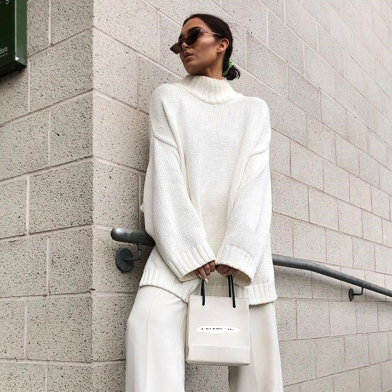 Damen-Rollkragenpullover Aus Kaschmir Für Den Winter | Oversize