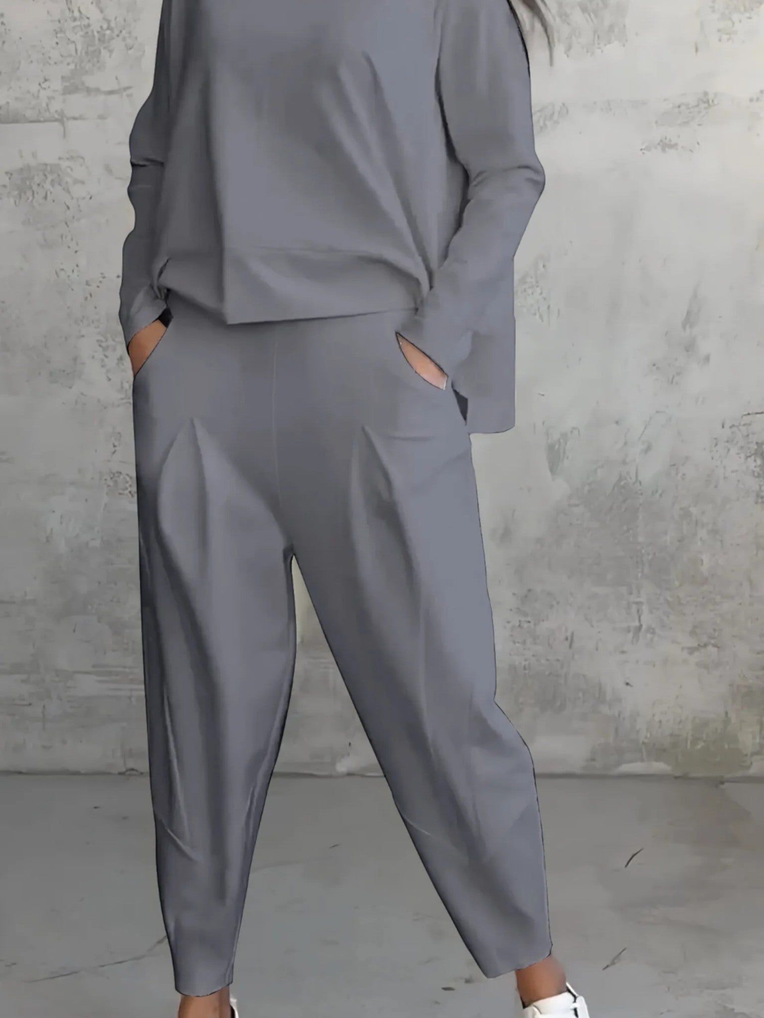 Elegantes zweiteiliges Set für Frauen | Oberteil & Haremshosen