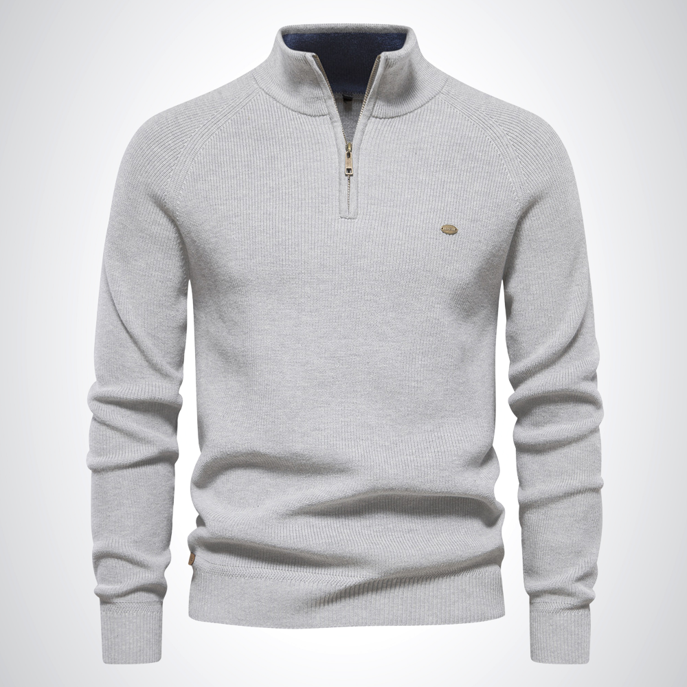 Herren Halbzip Pullover | Struktur Stil