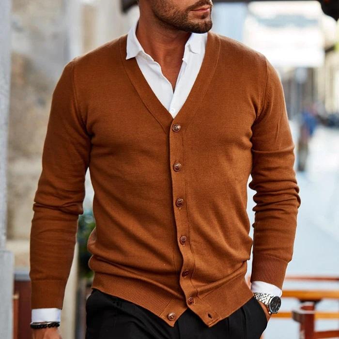 Strick-Cardigan Für Herren | Langarm