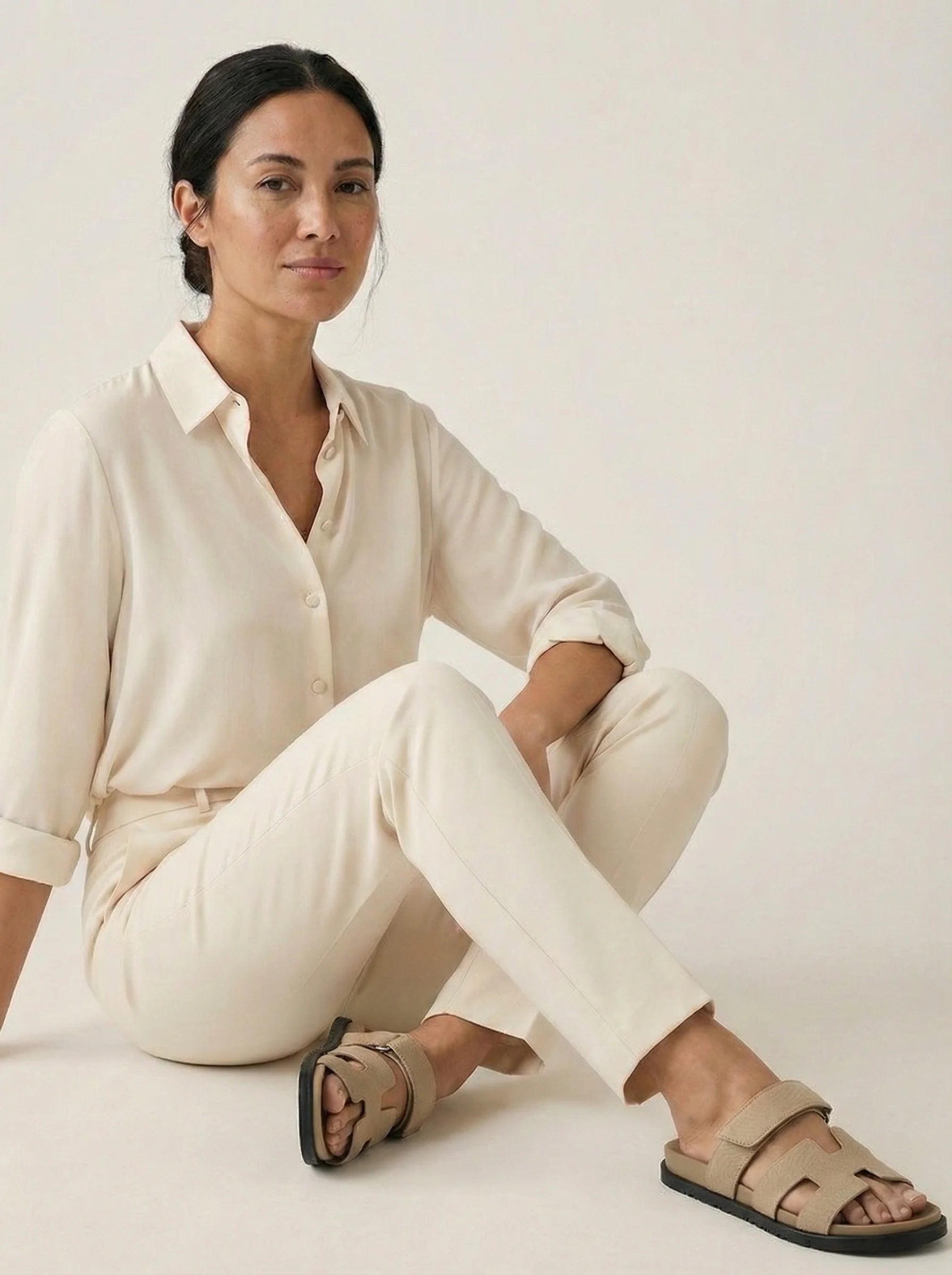 Sandalen Damen | Flacher Riemen Aufbau