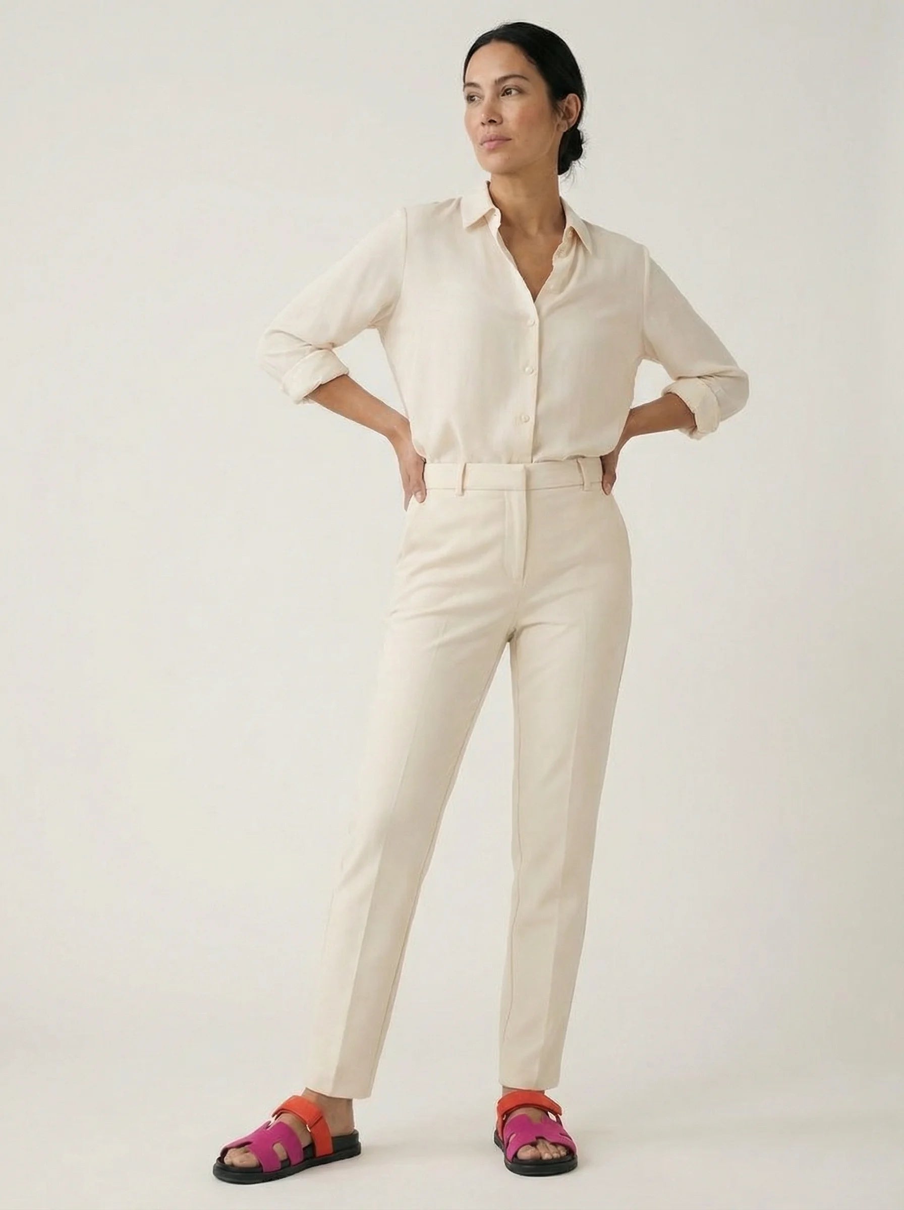 Sandalen Damen | Flacher Riemen Aufbau