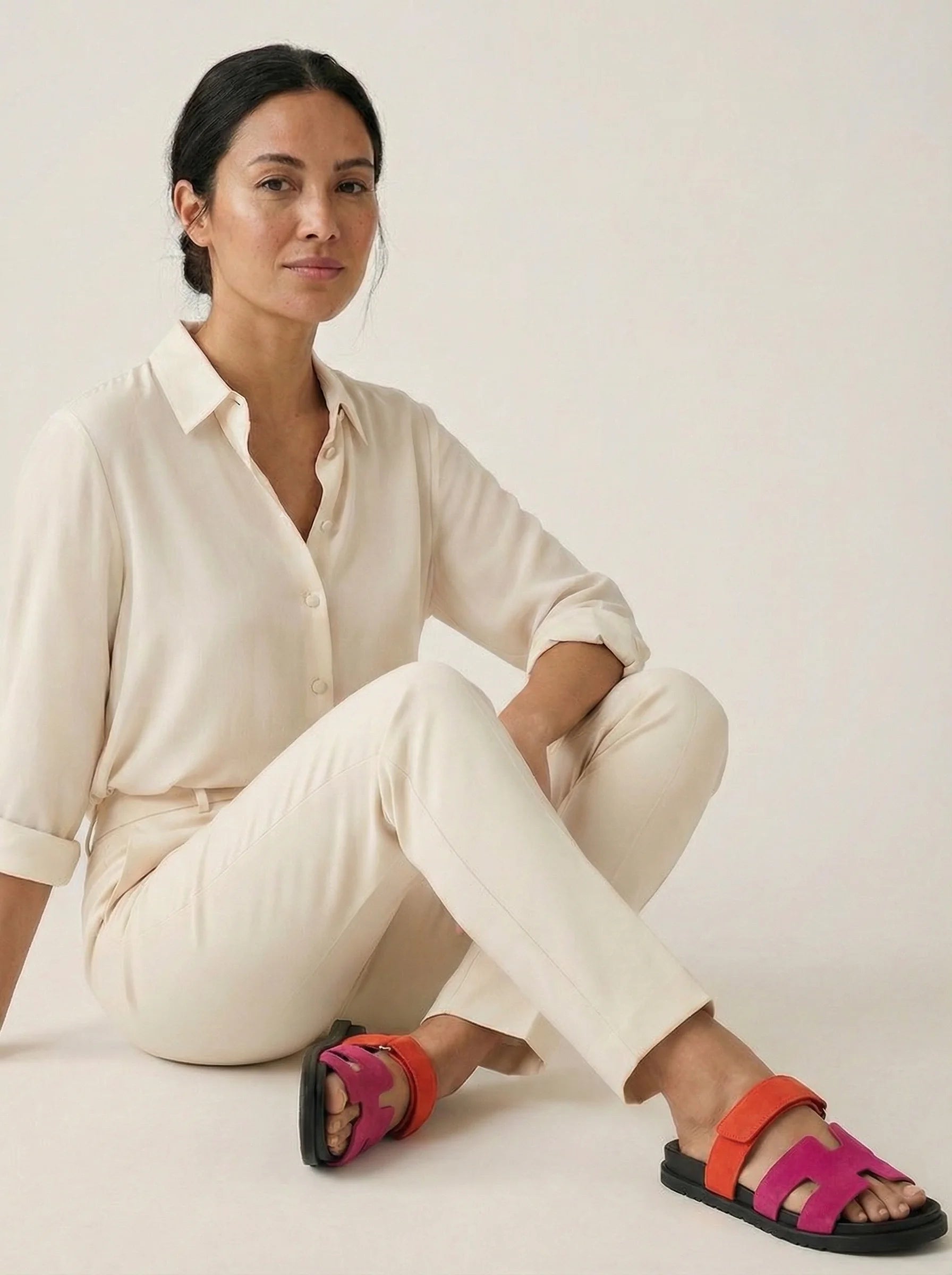 Sandalen Damen | Flacher Riemen Aufbau