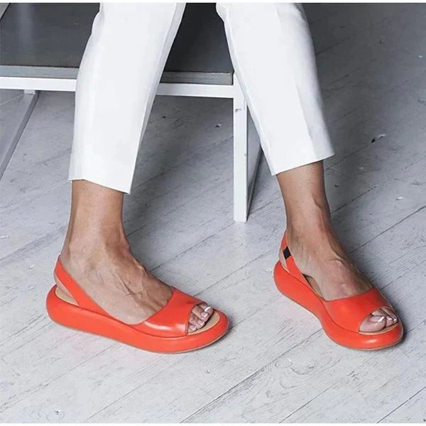 Sandalen Damen Orthopädische | Sanfter Einstieg Für Alltag-Orange-35-Orthomode.de