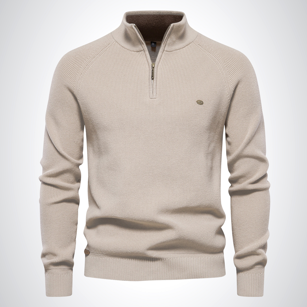 Herren Halbzip Pullover | Struktur Stil