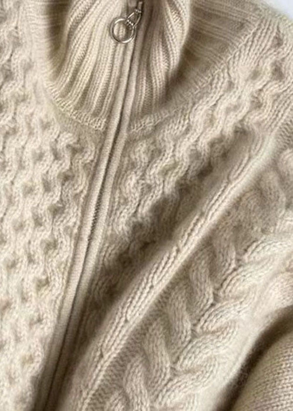 Strickjacke Mit Stehkragen Für Damen | Mit Reißverschluss