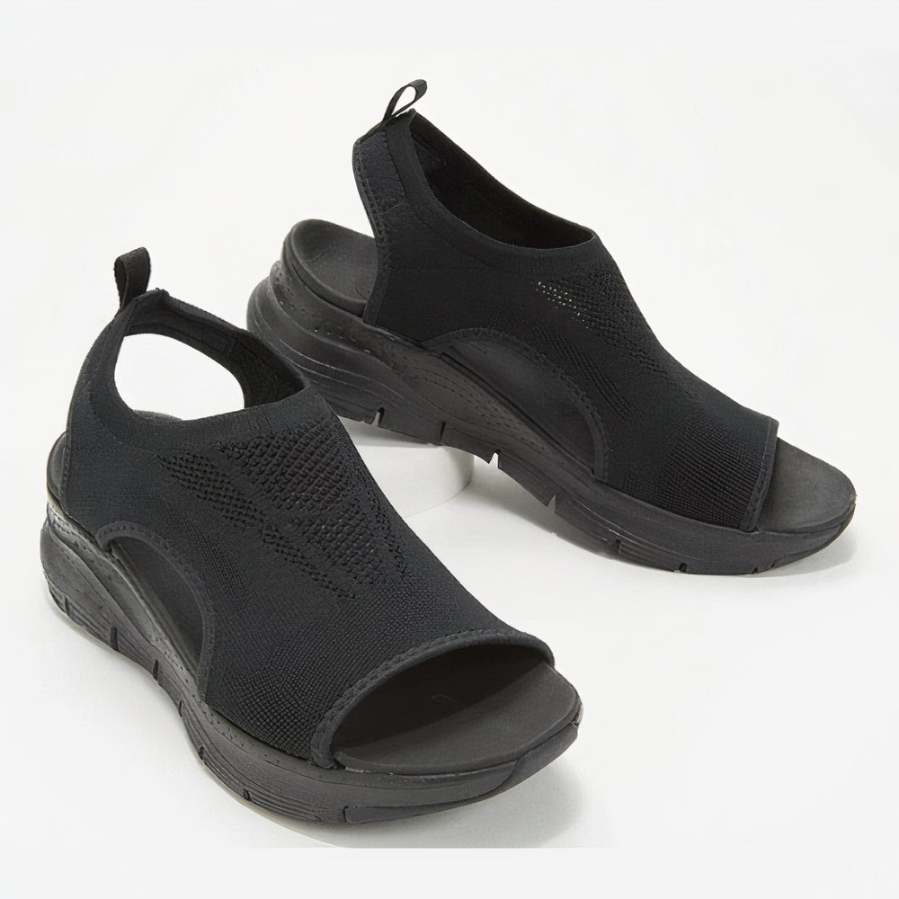 Sandalen Damen Orthopädische | Dynamische Passform Für Bewegung-Schwarz-35-Orthomode.de