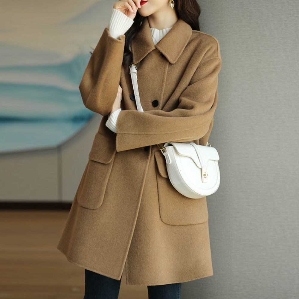 Klassische Winterjacke Mit Aufgesetzten Taschen Für Damen | Herbst