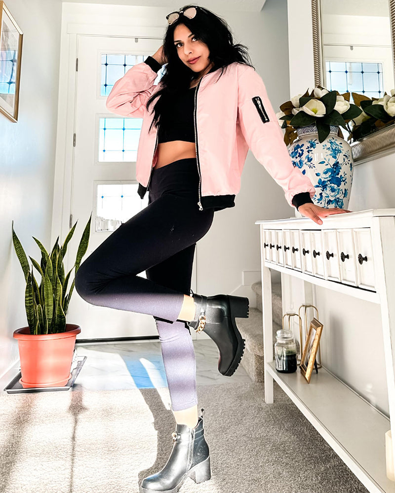 Bomberjacke Mit Reißverschluss Für Damen | Lässig