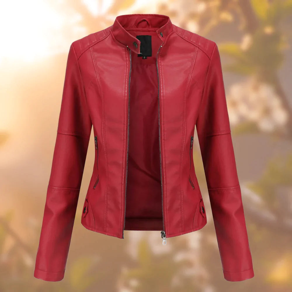 Motorradjacke Mit Stehkragen Für Damen | Herbst