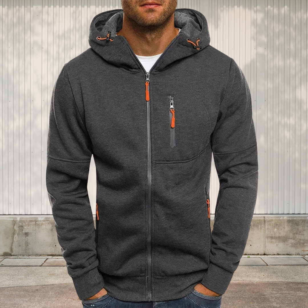 Einfache Kapuzenjacke Mit Reißverschluss Für Herren | Winter