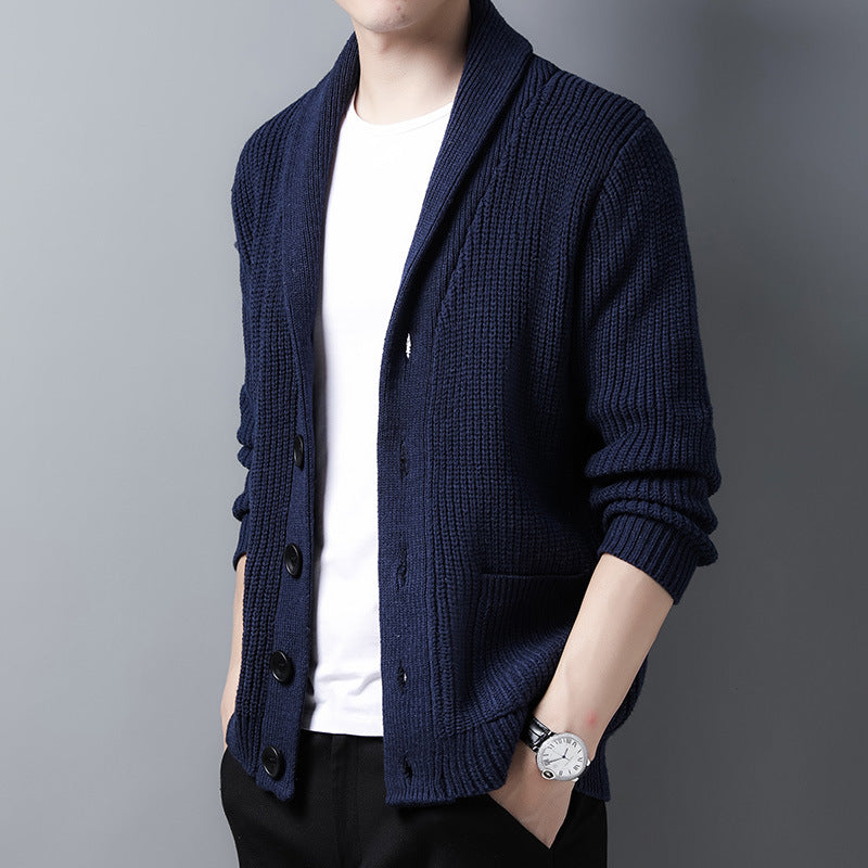 Strickjacke Mit Schalkragen Für Herren | Lange Ärmel