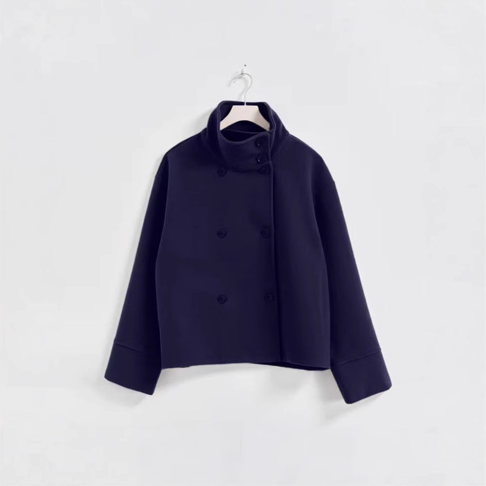 Damen Übergangsjacke | Doppelreihiger Schnitt Mit Stehkragen-Orthomode.de