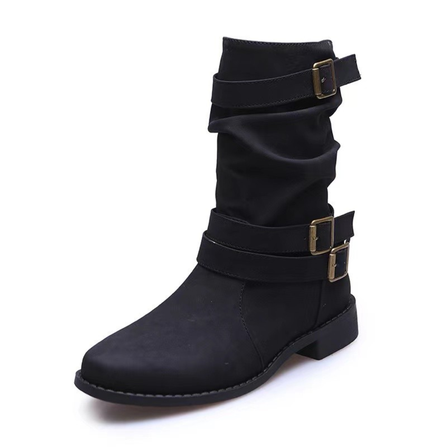 Damen-stiefeletten Mit Schnallenriemen | Mehrere Riemen