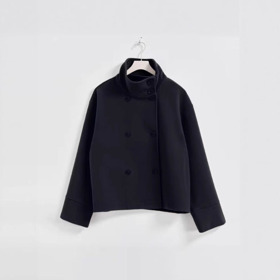 Damen Übergangsjacke | Doppelreihiger Schnitt Mit Stehkragen-Orthomode.de