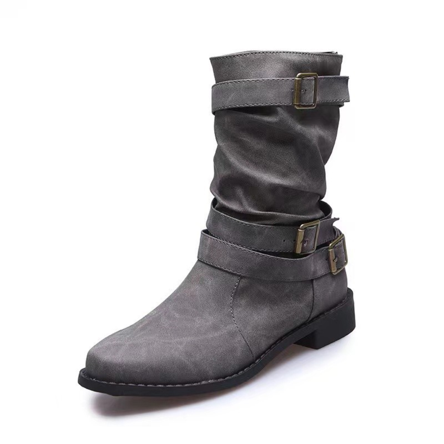 Damen-stiefeletten Mit Schnallenriemen | Mehrere Riemen