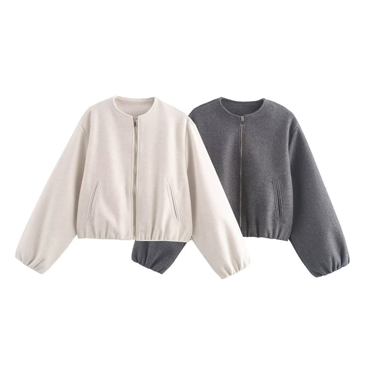 Damen Übergangsjacke | Kurzer Bomberjacke Mit Reißverschluss-Orthomode.de