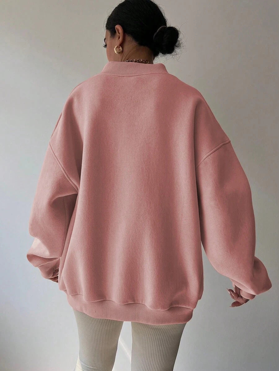 Langarm-Sweatshirt Für Damen | Locker Geschnitten