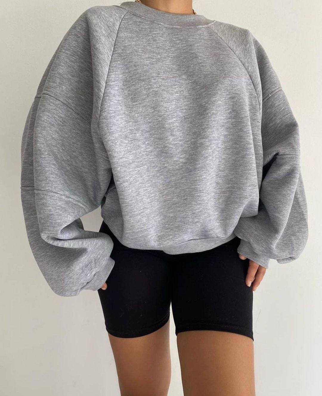 Raglan-sweatshirt Mit Rundhalsausschnitt Für Damen | Locker Geschnittenes Design