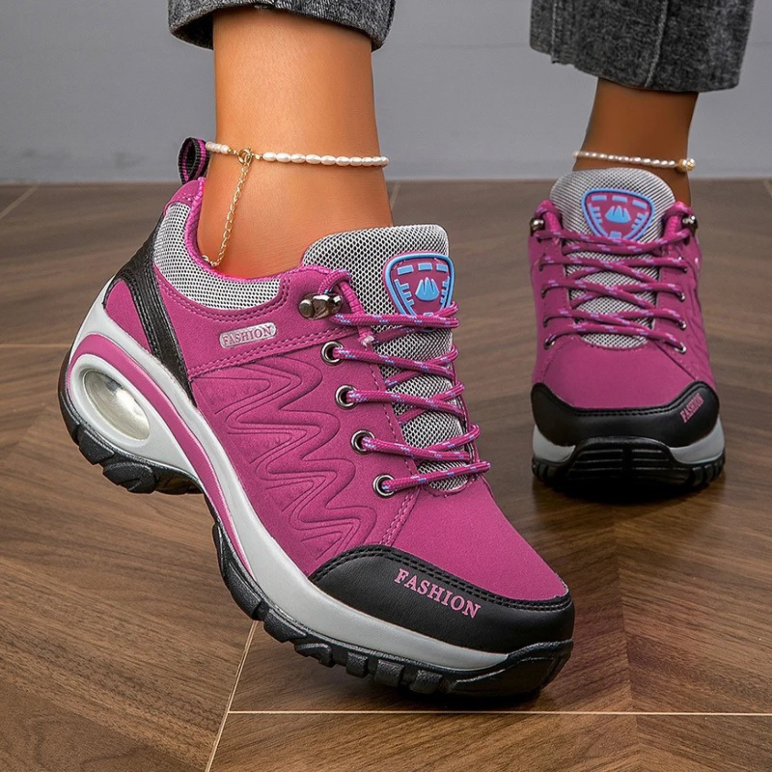 Wanderschuhe Damen | Freizeit Schnitt-Rosa-35-Orthomode.de