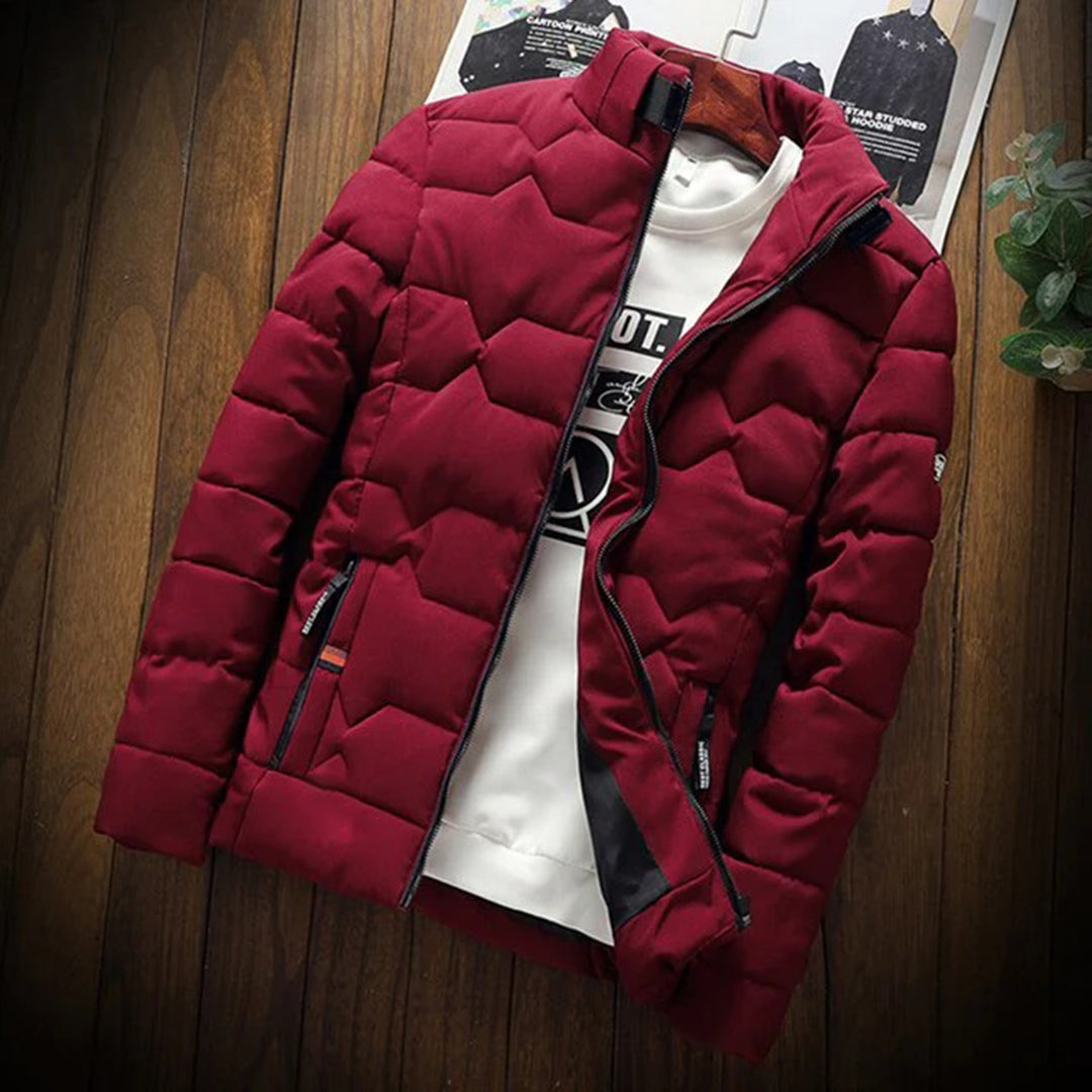 Herren Puffer Winterjacke Mit Reißverschluss | Stylisch