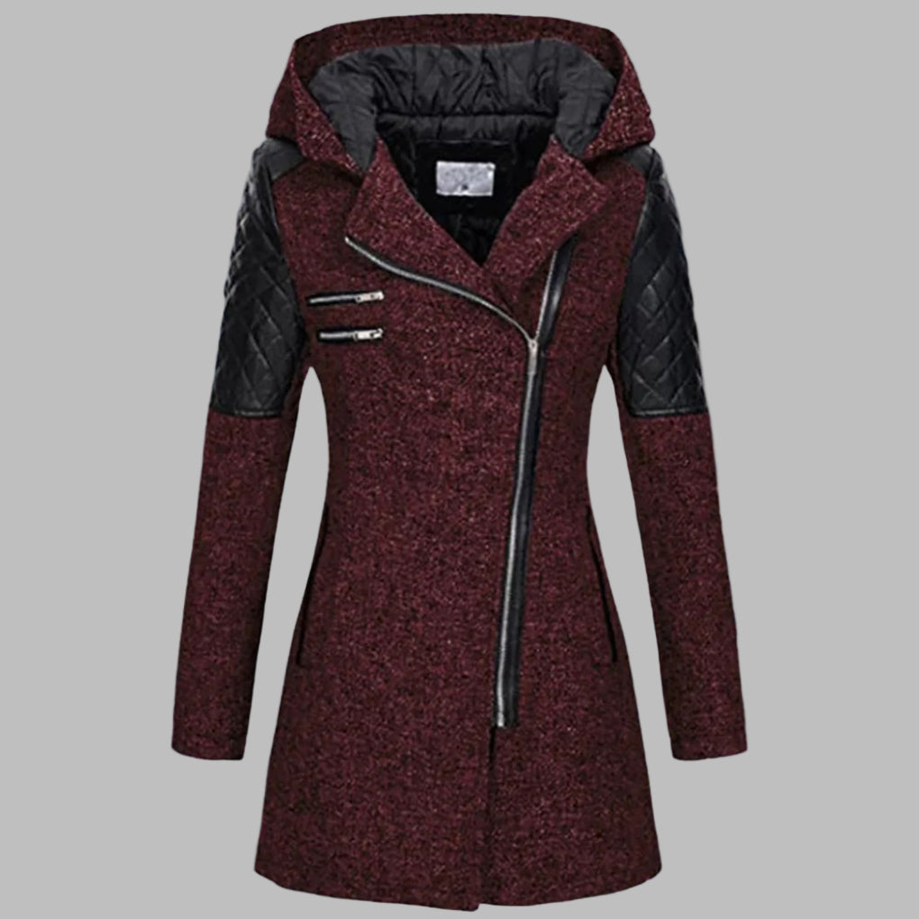 Damen Langer Wintermantel | Mit Kapuze