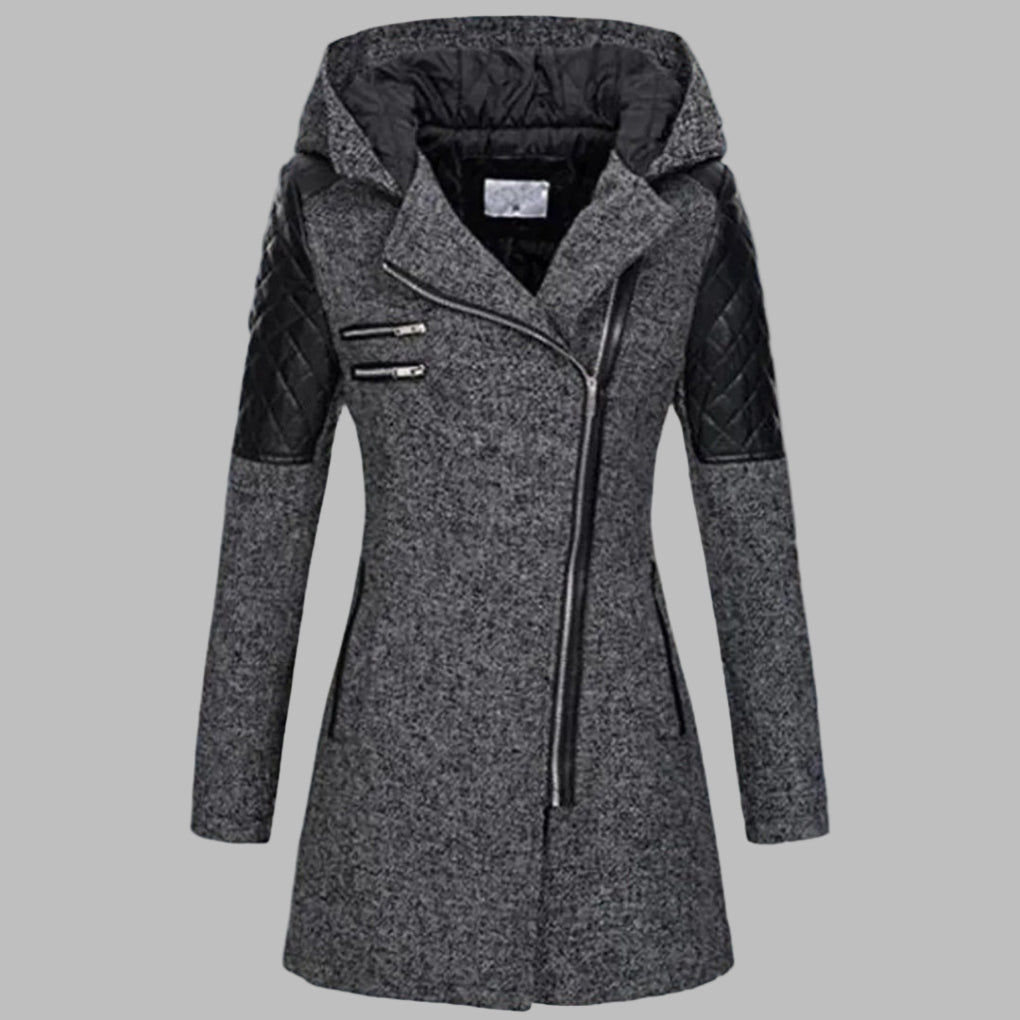 Damen Langer Wintermantel | Mit Kapuze