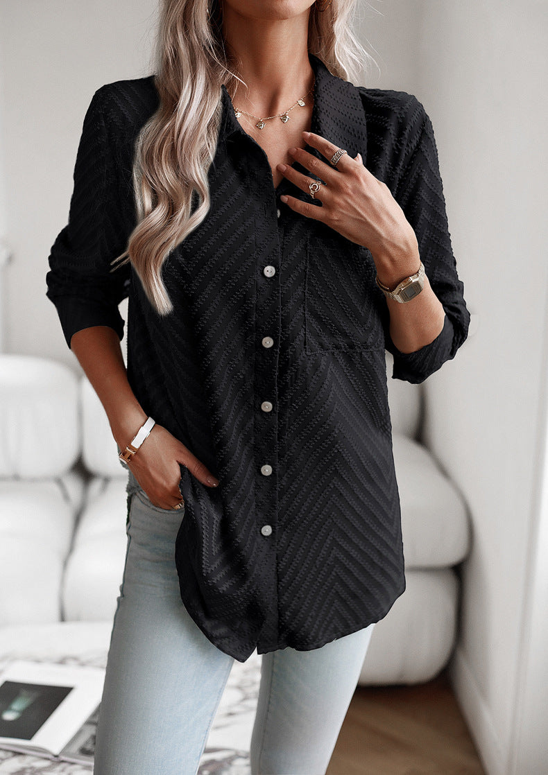 Lealani - Lässige Schwarze Bluse