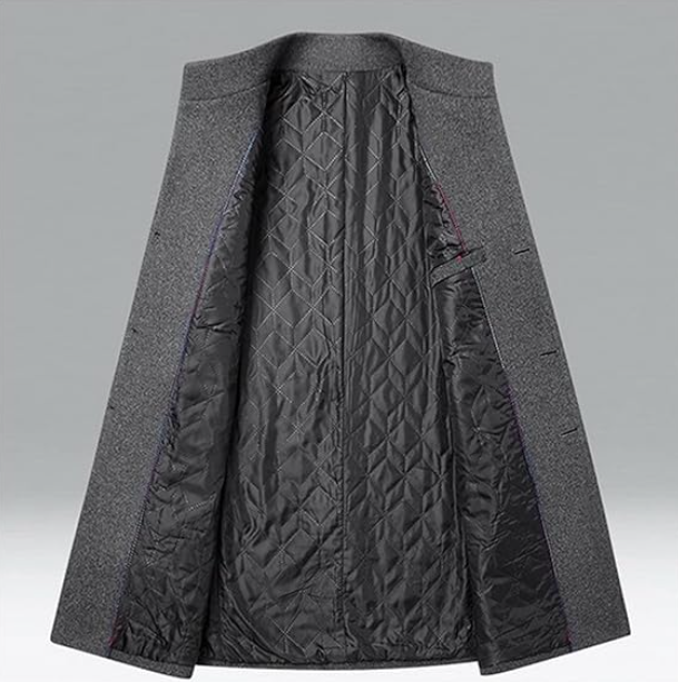 Übergangsjacke Herren | Langer Schnitt Mit Stehkragen-Orthomode.de