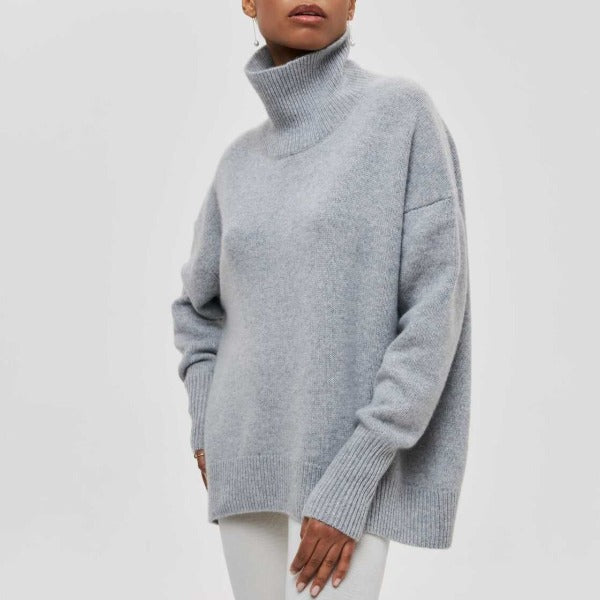Damen Rollkragen Pullover | Weite Passform