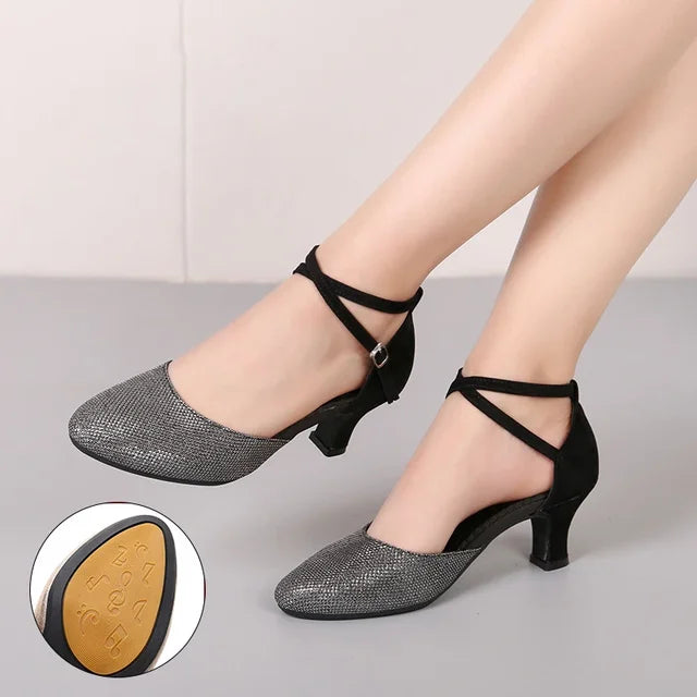 Sandalen Damen | Absatzform Mit Knöchelriemen-Stil-2-Schwarz-34-Orthomode.de