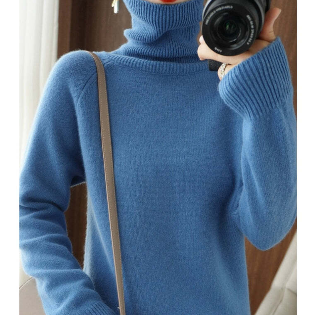 Kaschmir Langarmpullover Für Damen | Rollkragen