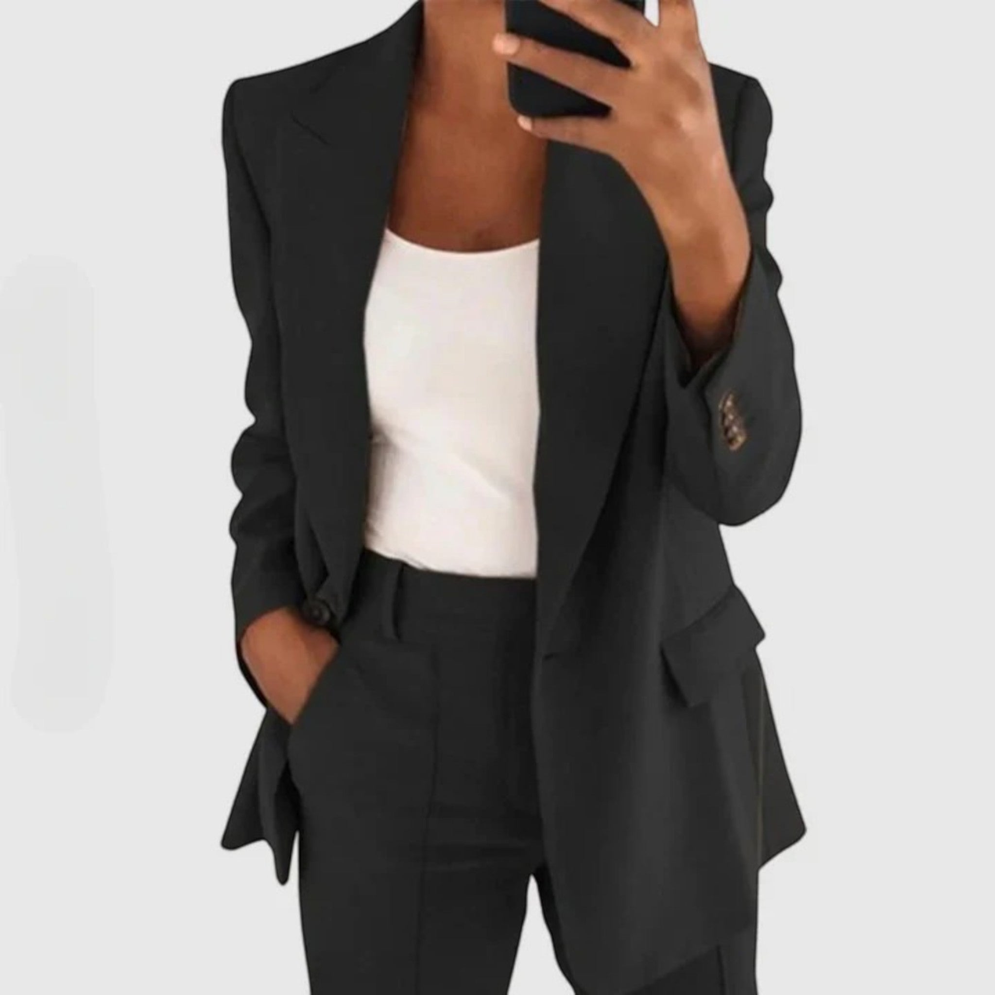 Blazer-set Mit Einem Knopfverschluss Für Frauen | Chic
