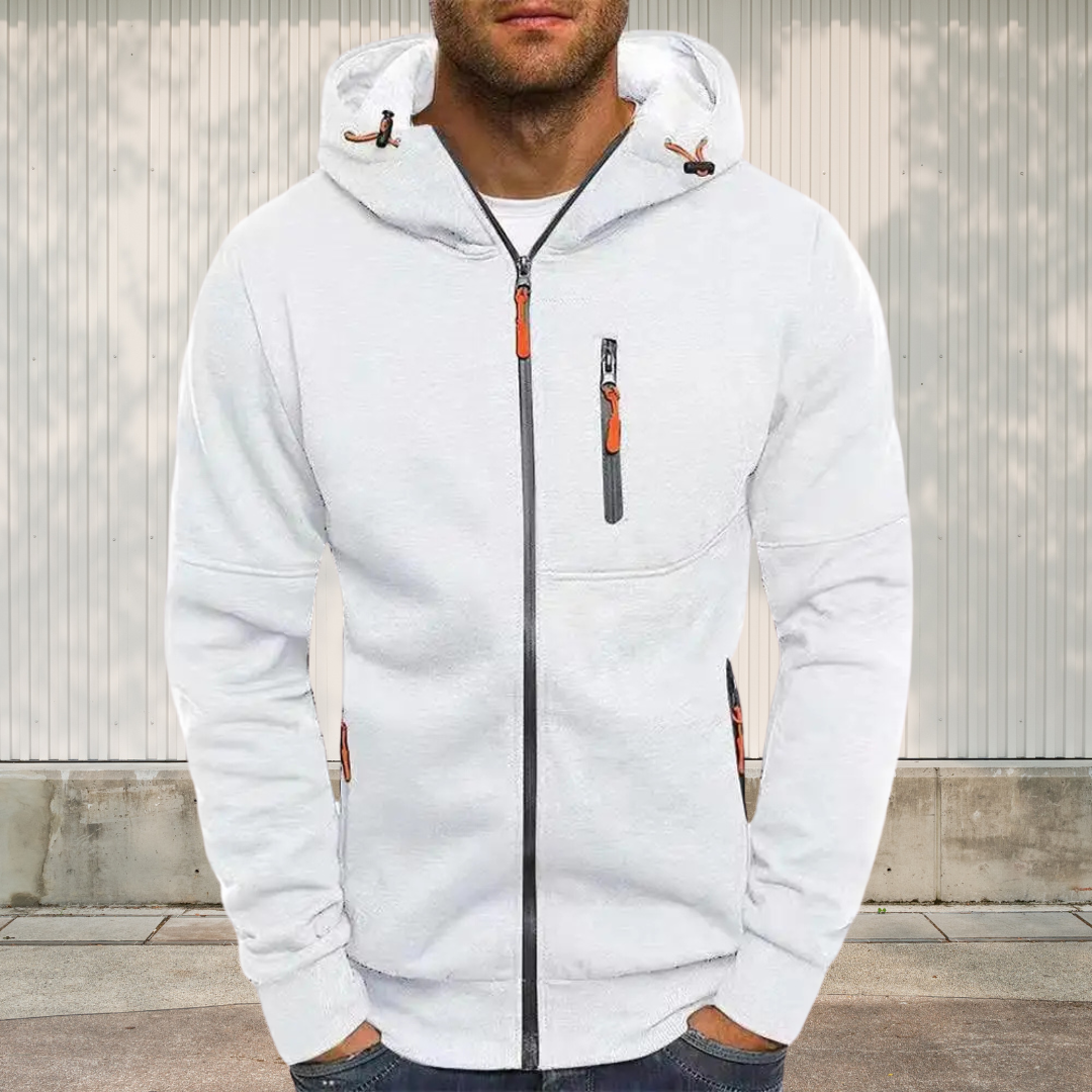 Einfache Kapuzenjacke Mit Reißverschluss Für Herren | Winter