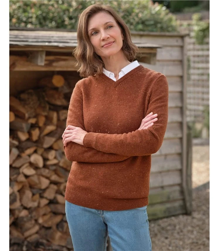 Damen V-Ausschnitt Pullover | Alltag Form