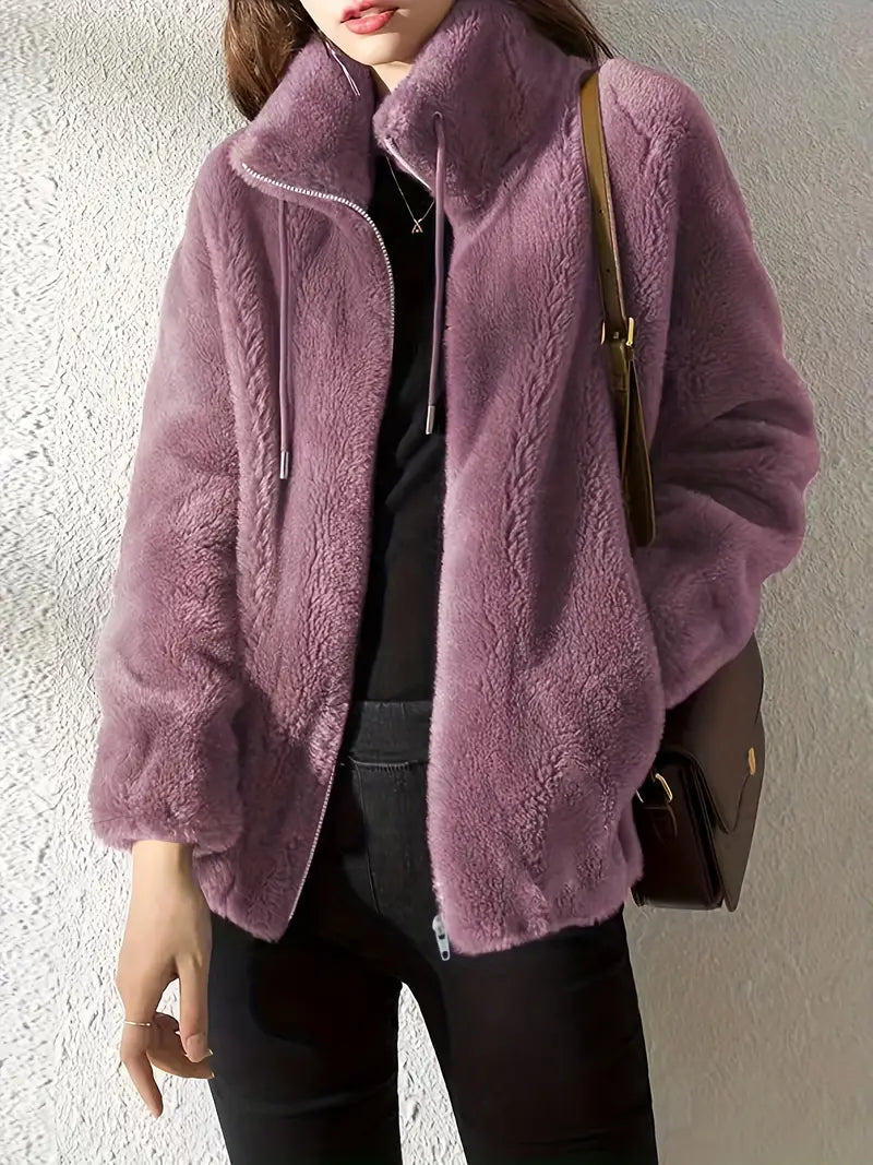 Teddyjacke Mit Stehkragen Für Frauen | Modisch