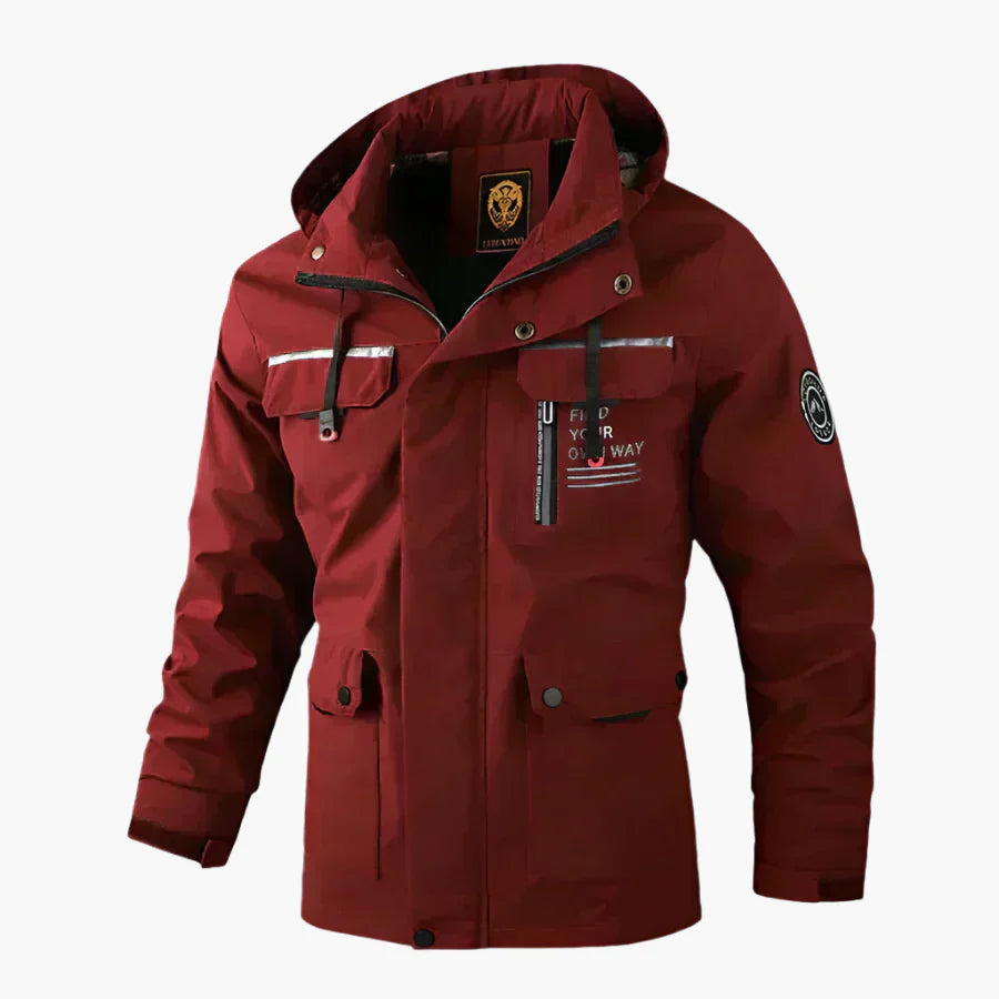 Outdoor Winterjacke Mit Kapuze Für Herren | Reißverschluss