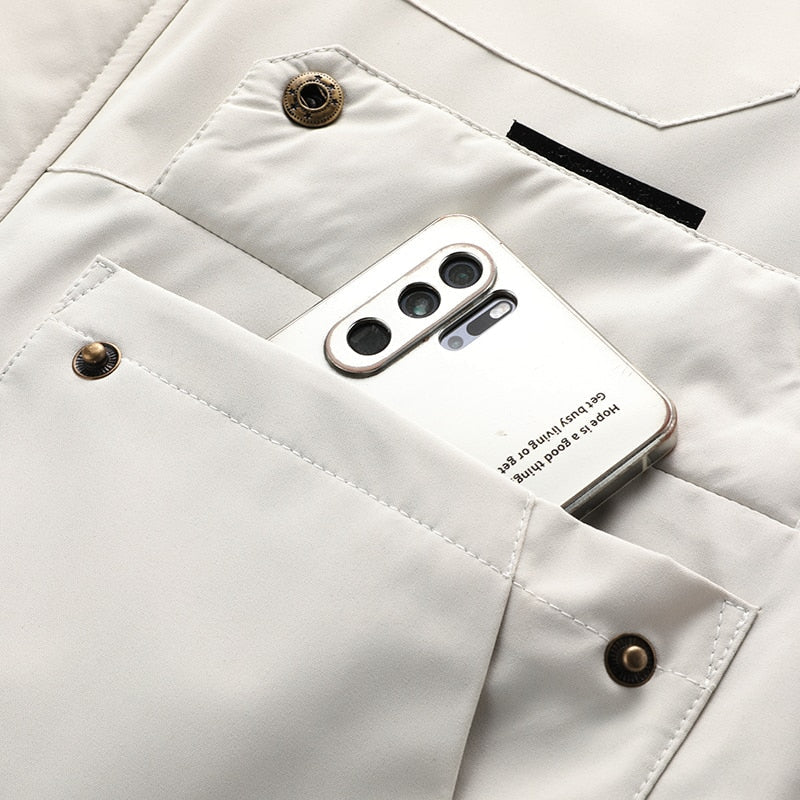 Outdoor Winterjacke Mit Kapuze Für Herren | Reißverschluss