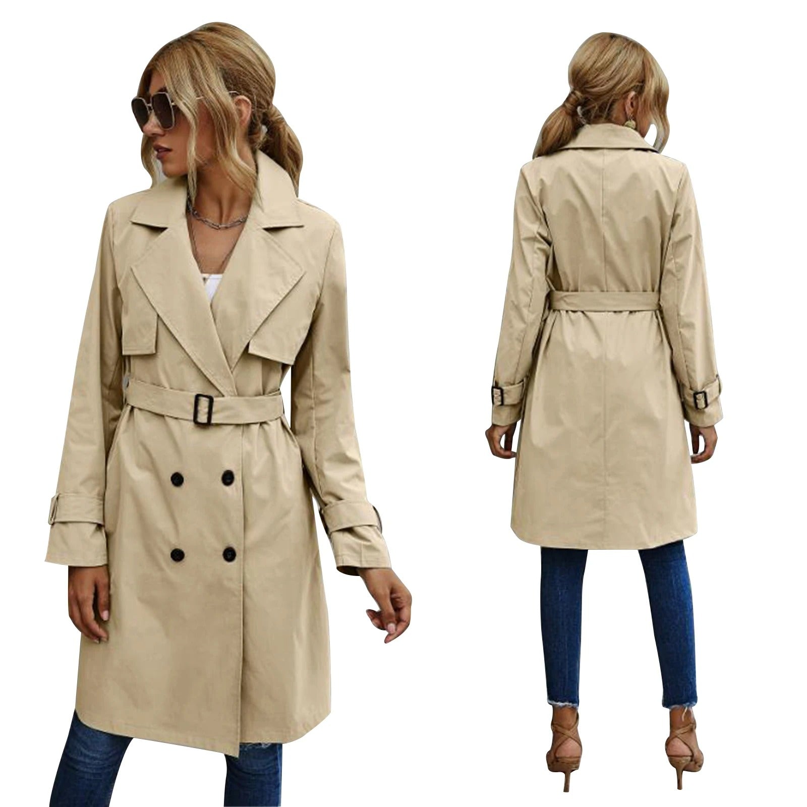Stylischer mittellanger Trenchcoat | Winter