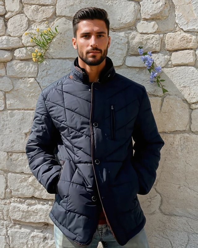 Steppjacke Mit Fellkragen Für Herren | Herbst