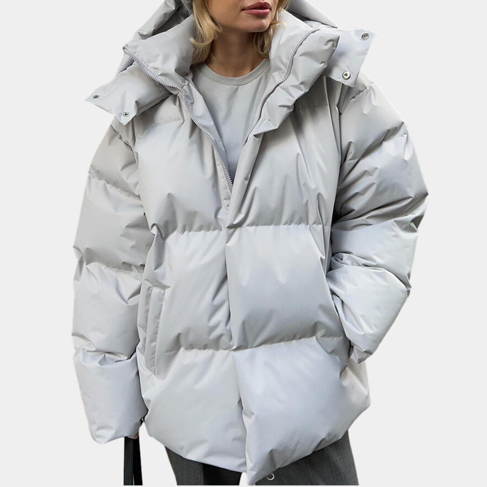 Damen Puffer Winterjacke Mit Kapuze | Langarm