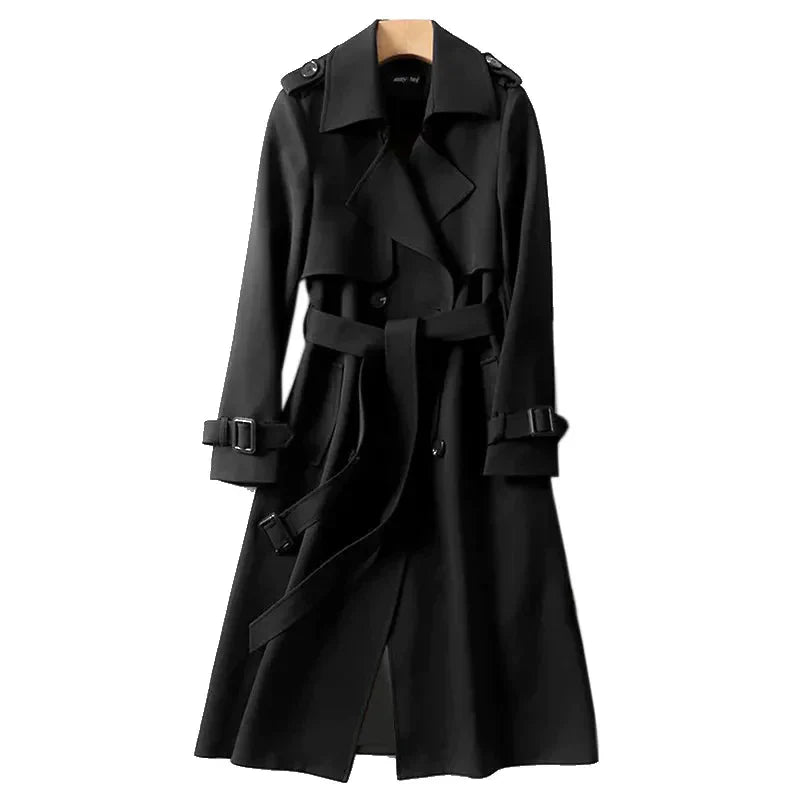 Langer Trenchcoat Mit Bindegürtel Für Damen | Stilvoll