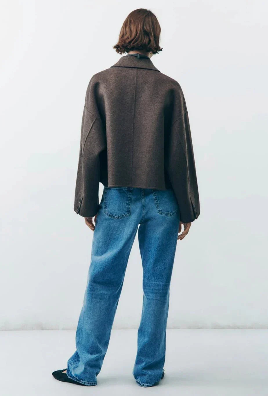 Kurze Jacke Mit Fronttaschen Für Damen | Klassisch