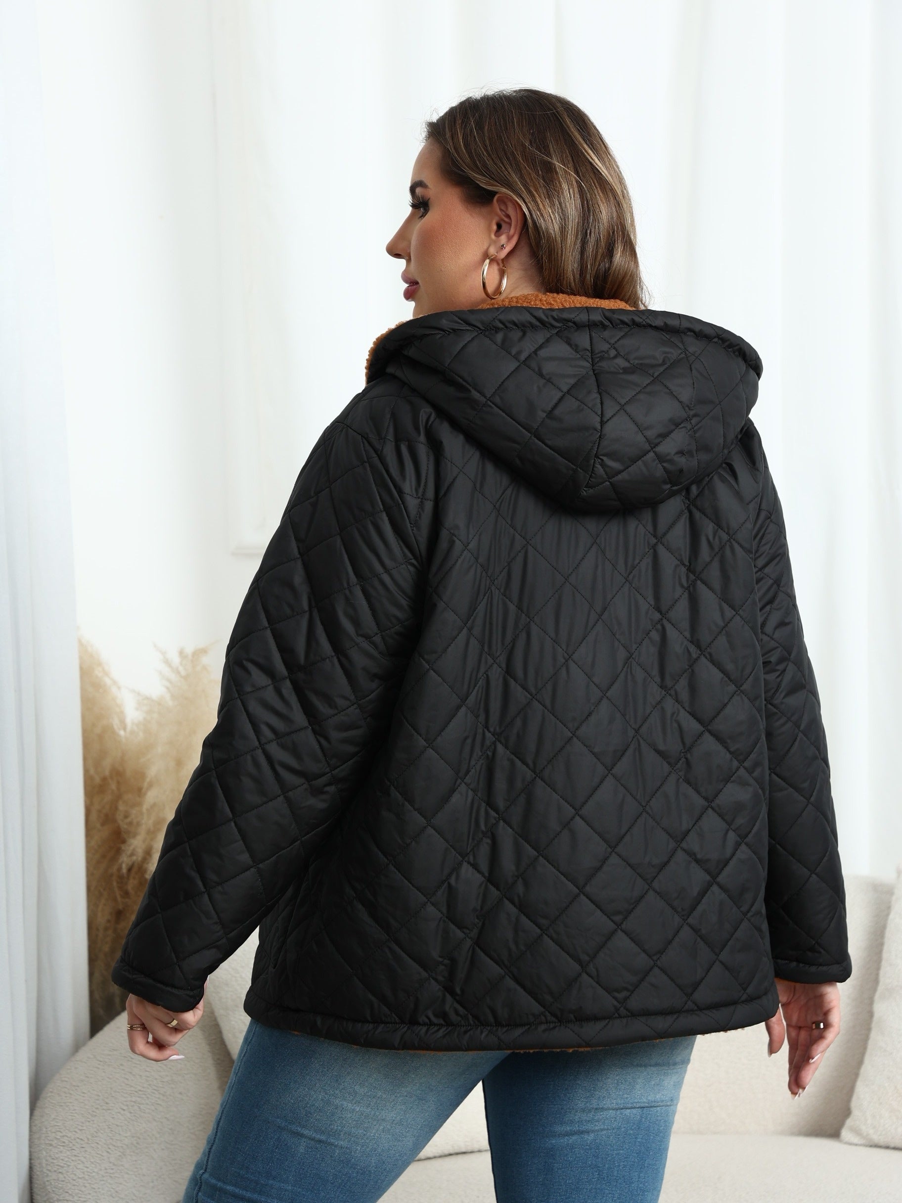 Damen Winterjacke In Großen Größen | Schwarz