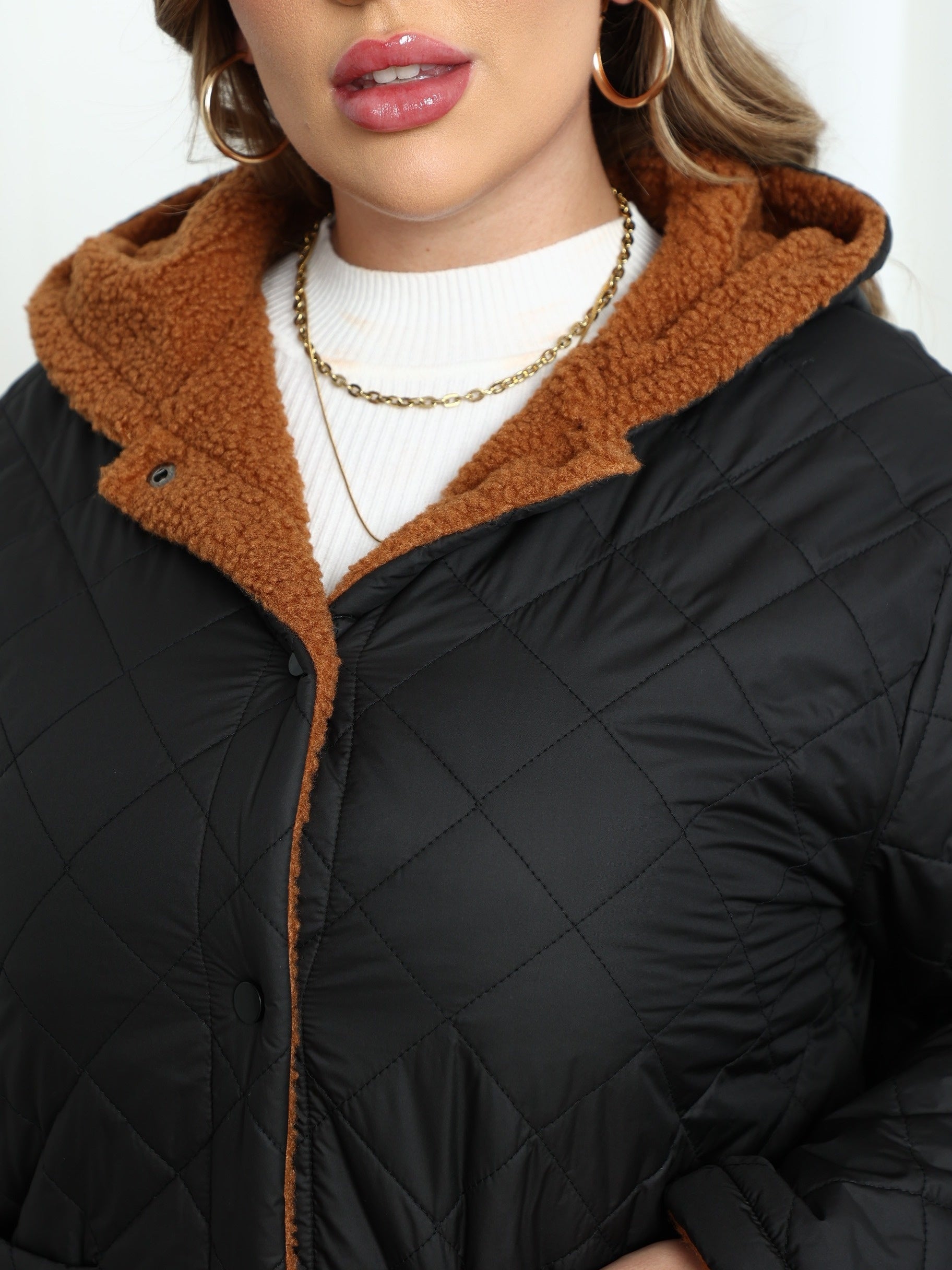 Damen Winterjacke In Großen Größen | Schwarz