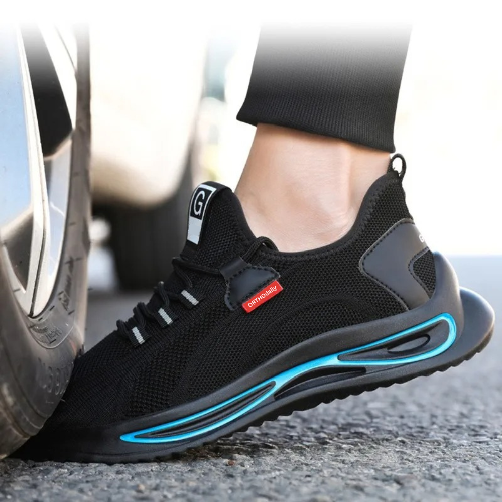 Bequeme Sicherheits-Arbeitsschuhe Herren | Niedriger Schnitt-Blau-36-Orthomode.de