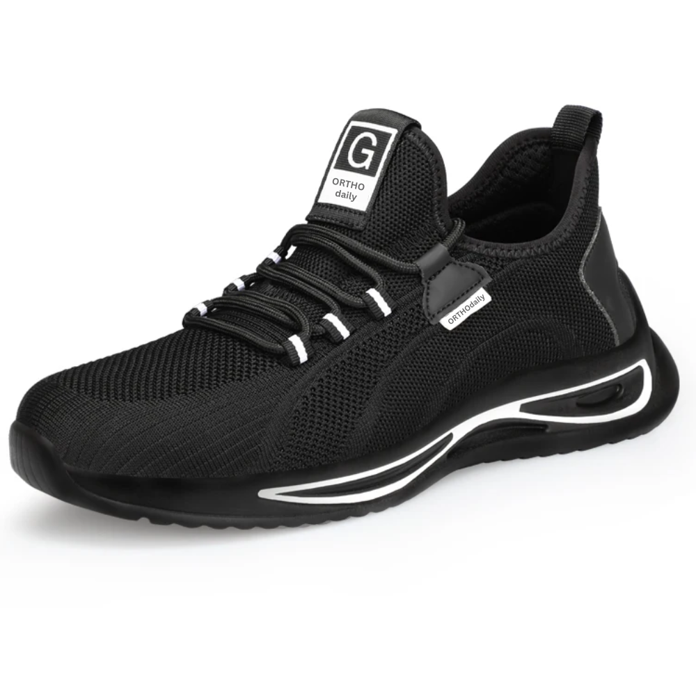 Bequeme Sicherheits-Arbeitsschuhe Herren | Niedriger Schnitt-Weiß-36-Orthomode.de