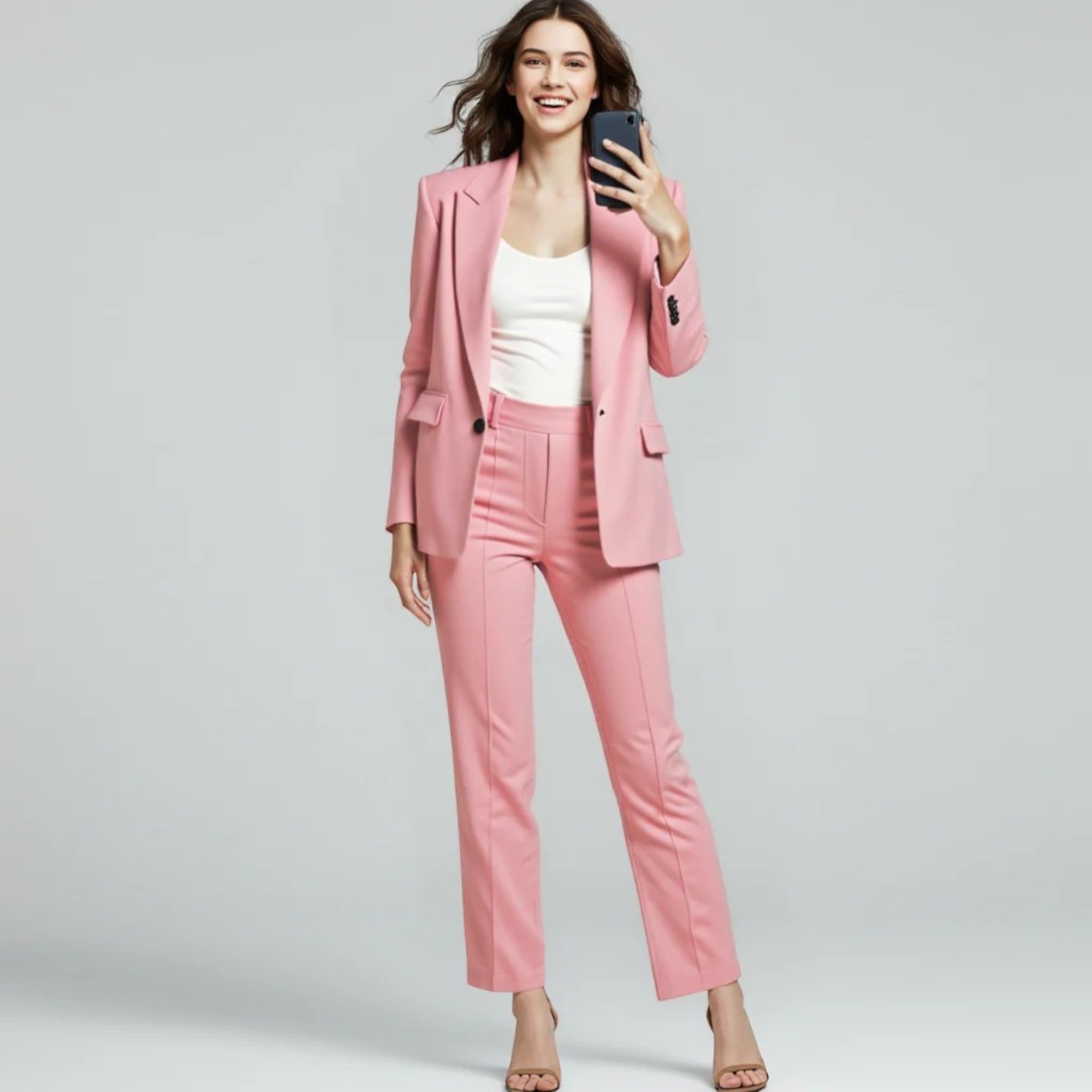 Blazer-set Mit Einem Knopfverschluss Für Frauen | Chic