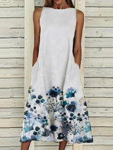 Florence | Sommerkleid Mit Blumenmuster Für Damen | Midi