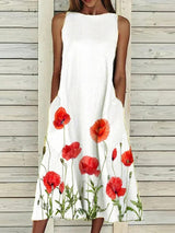 Florence | Sommerkleid Mit Blumenmuster Für Damen | Midi